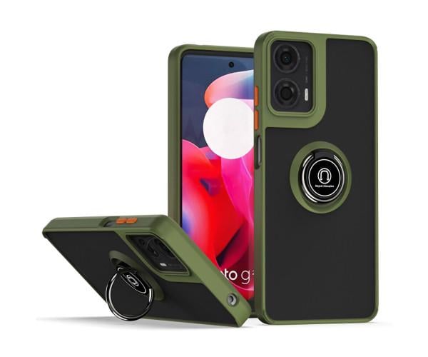 Чехол - накладка TPU Color Matte Ring для Motorola Moto G85 / S50 Neo Оливковый