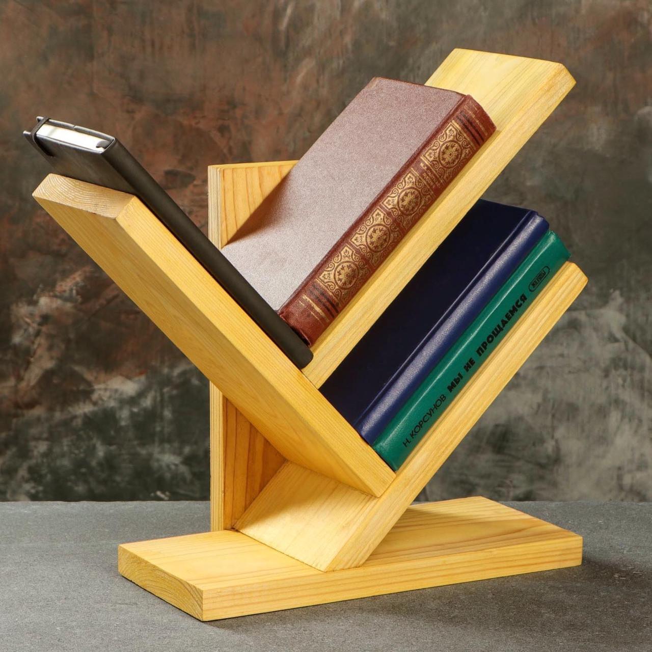 Полка книжная настольная из дерева Мейлоки Карри (КПА-008303)