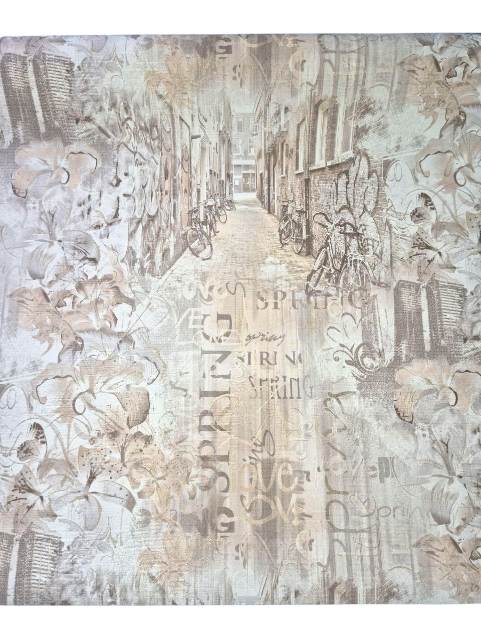 Шпалери вінілові 504-01 з міським пейзажем і квітами для вітальні/спальні/передпокою 10,05x1,06 м Бежевий (2564163001) - фото 4 Шпалери вінілові 504-01 з міським пейзажем і квітами для вітальні/спальні/передпокою 10,05x1,06 м Бежевий (2564163001) - фото 4