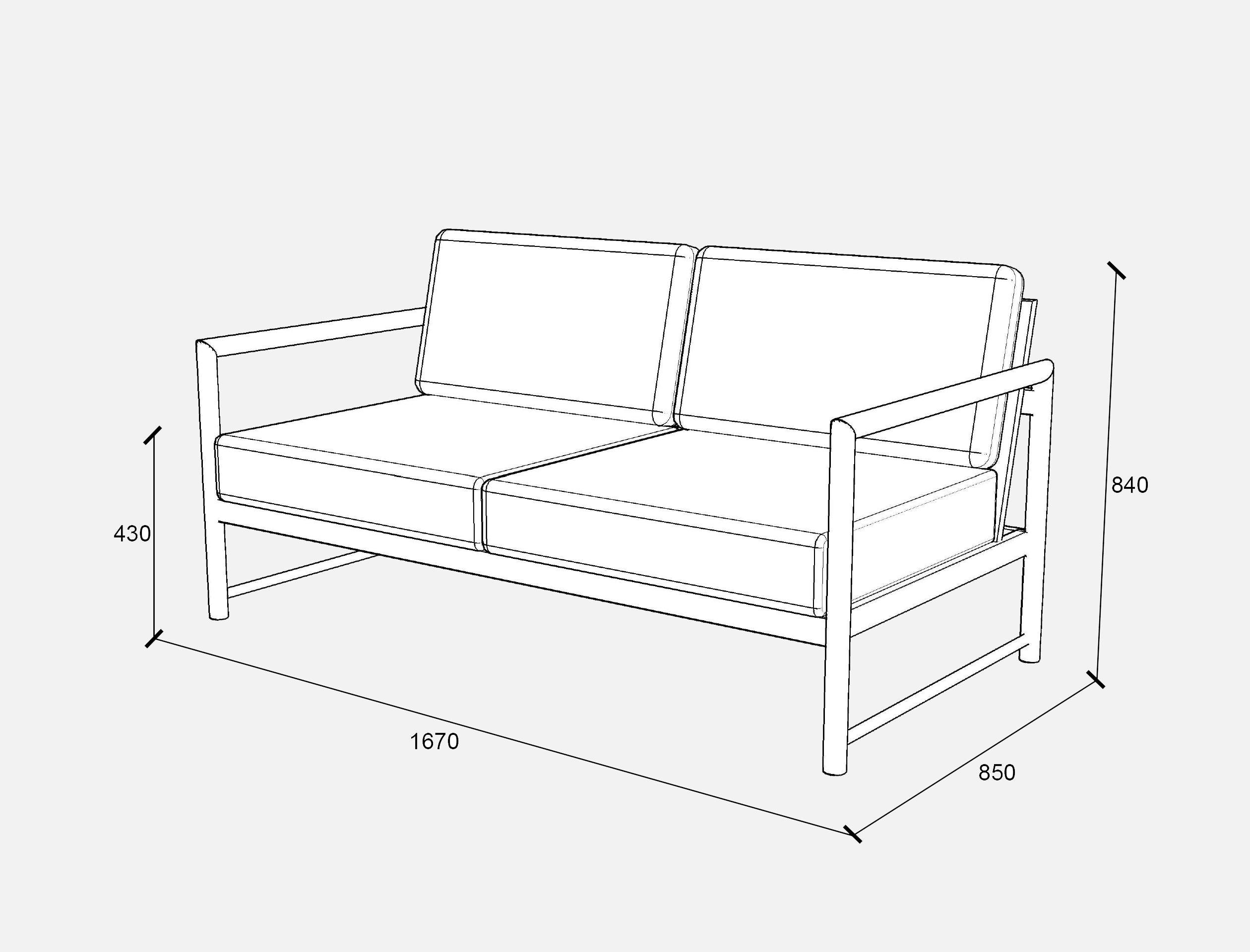 М'який диван Lofty Impact двомісний з металу 1670х670х850 мм Сірий - фото 5 М'який диван Lofty Impact двомісний з металу 1670х670х850 мм Сірий - фото 5