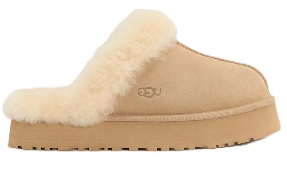 Уггі жіночі сліппер UGG Disquette Slippers Beige р. 37 Бежевий (28077)