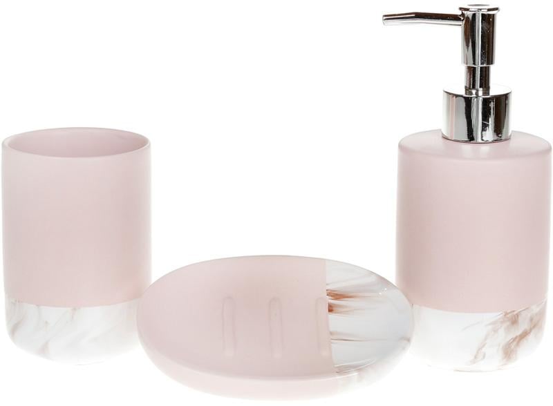 Набор аксессуаров Bright Pink для ванной комнаты 3 пр. (BD-851-277)
