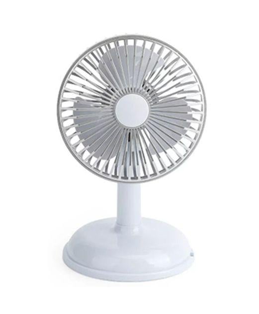 Вентилятор настольный портативный Simple desktop fan с работой от USB Светло-серый (KD197)