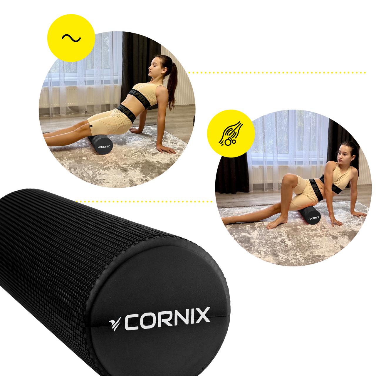 Масажний ролик Cornix EVA+ 45х15 см Black (XR-0305) - фото 8 Масажний ролик Cornix EVA+ 45х15 см Black (XR-0305) - фото 8