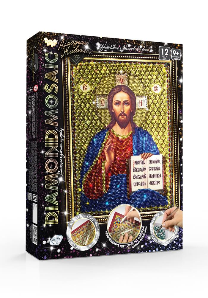 Алмазная мозаика Danko Toys Diamond mosaic Религия Иисус 20х30 см (DM-02-05)
