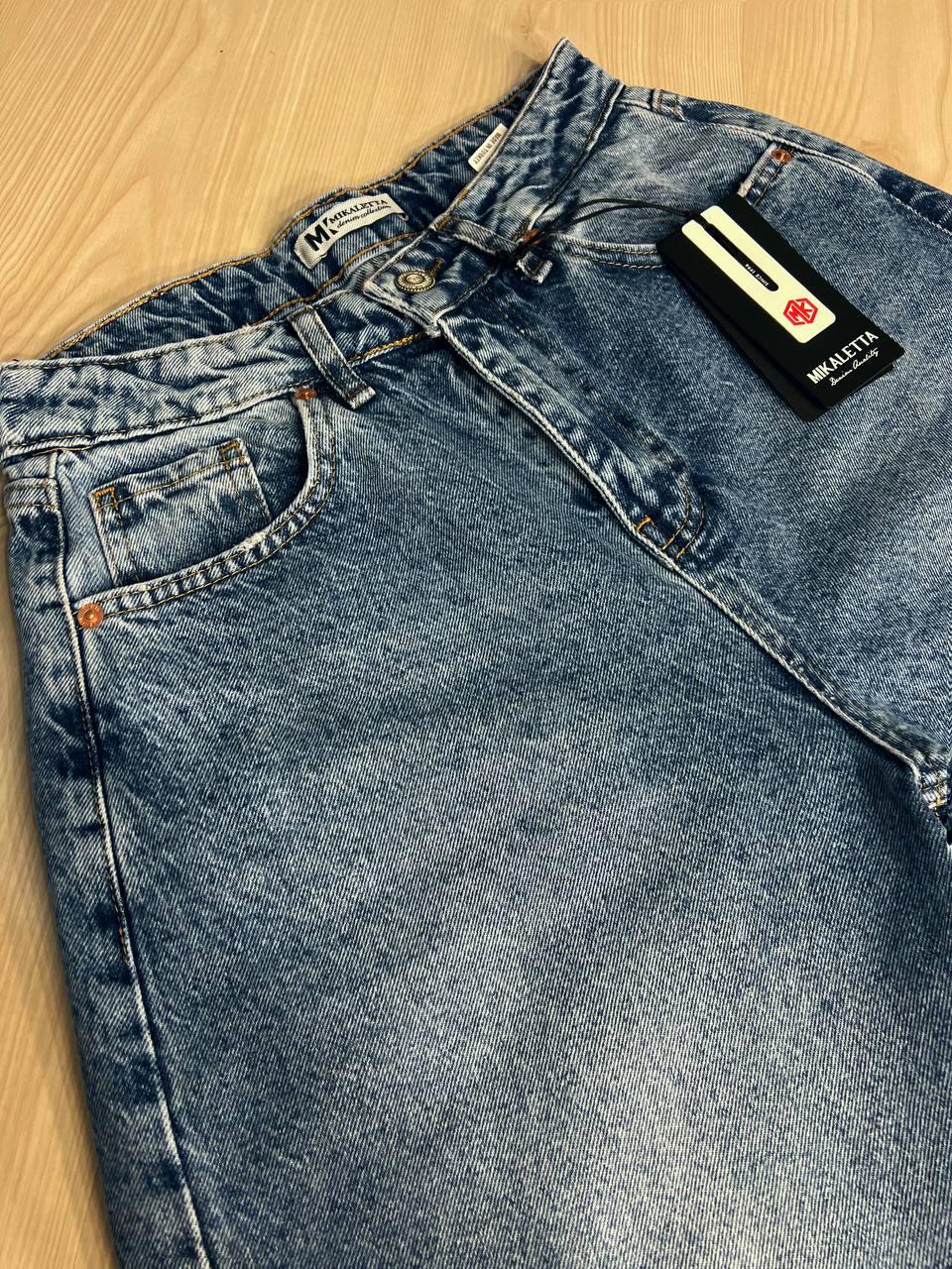 Шорты женские джинсовые Mikaletta 9713 бермуды длинные р. 25 Светло-синий (4273) - фото 4