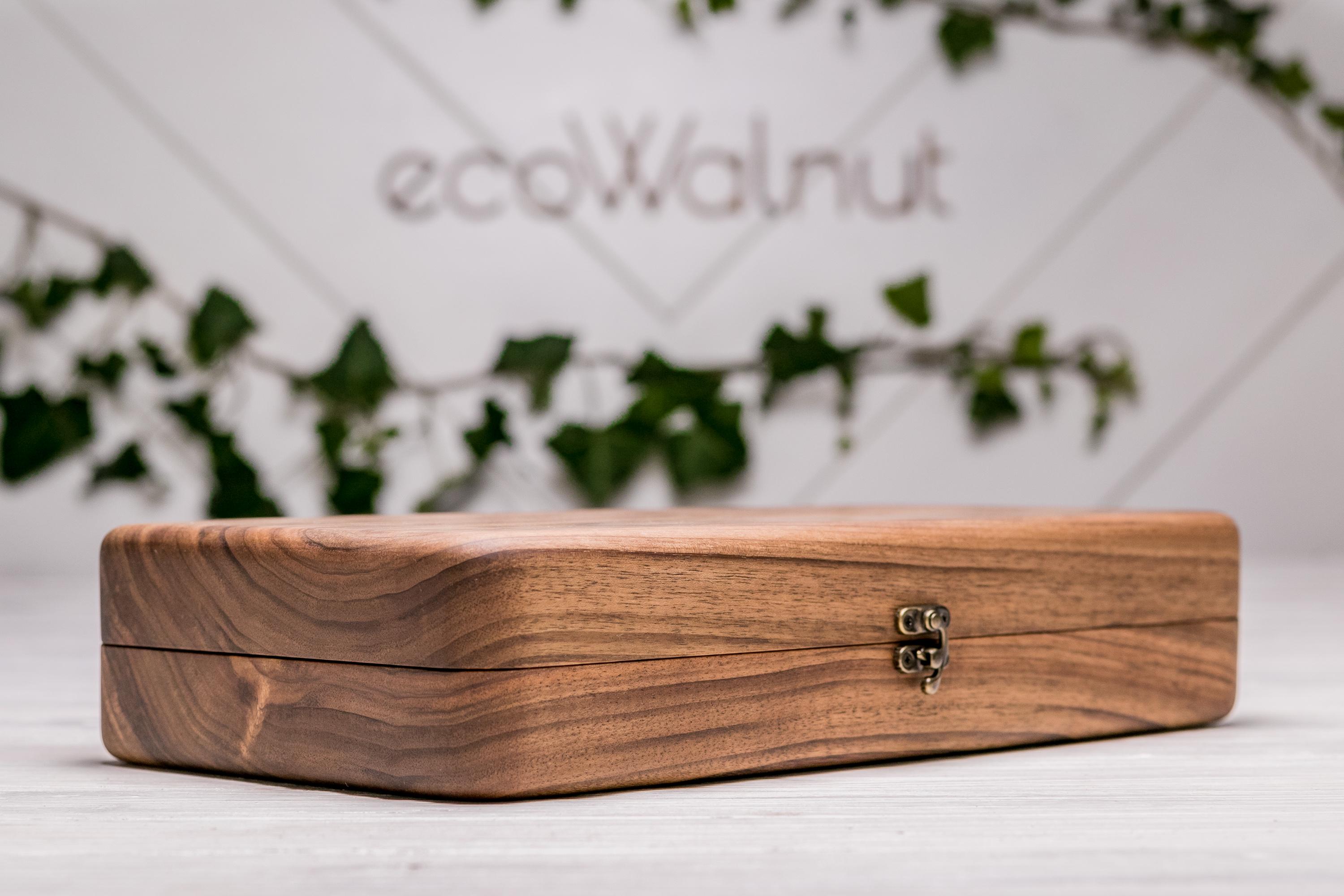 Коробочка деревянная EcoWalnut для 8 часов с подушечками и деревянной крышкой (EB-14.8.2) - фото 8