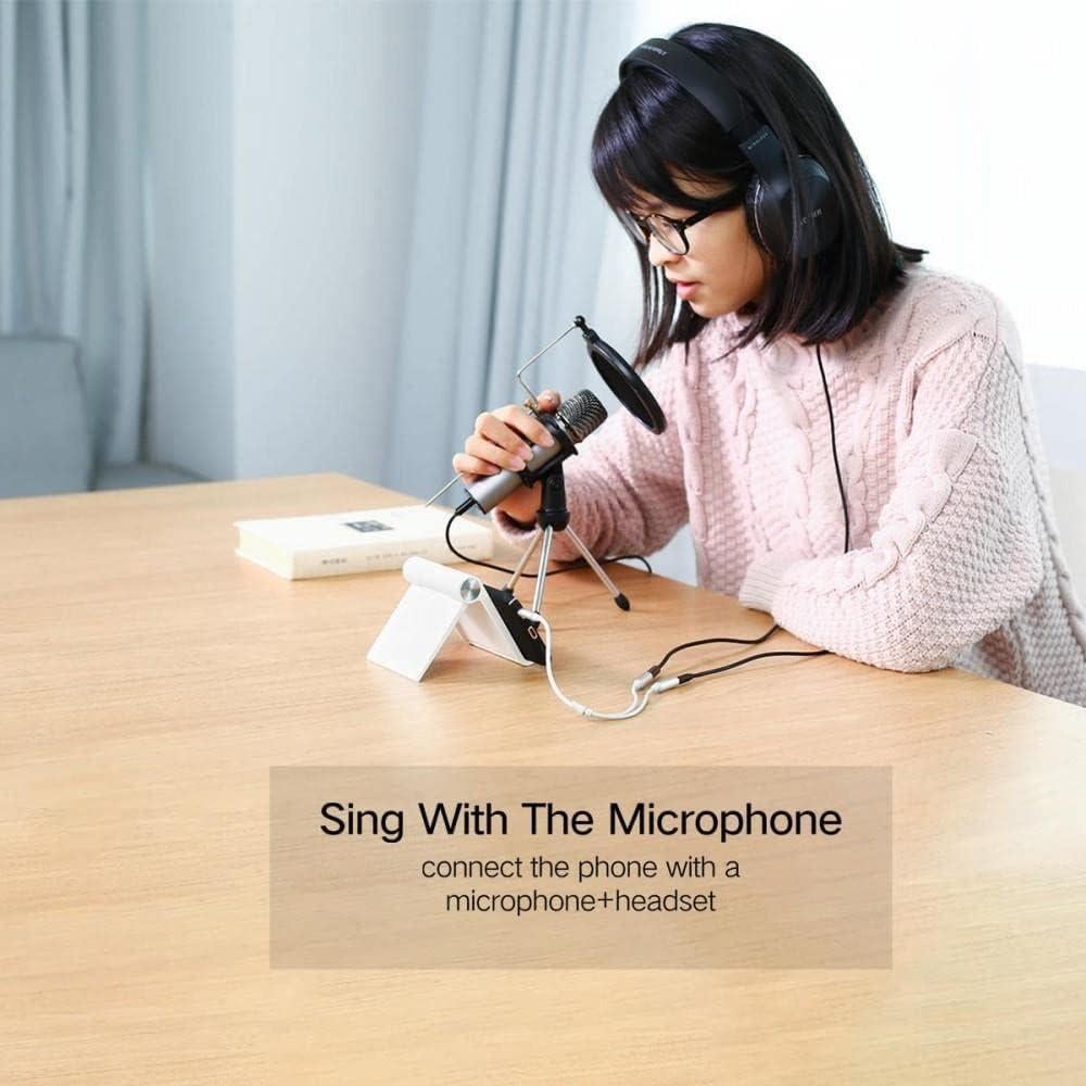 Аудіо сплітер для навушників Ugreen 20 см 3.5 мм 2x Чорний (30619) - фото 5