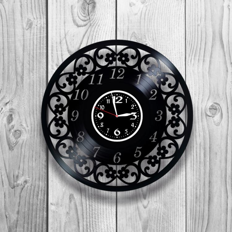 Часы настенные Лофт-винтаж 0141 из виниловой пластинки