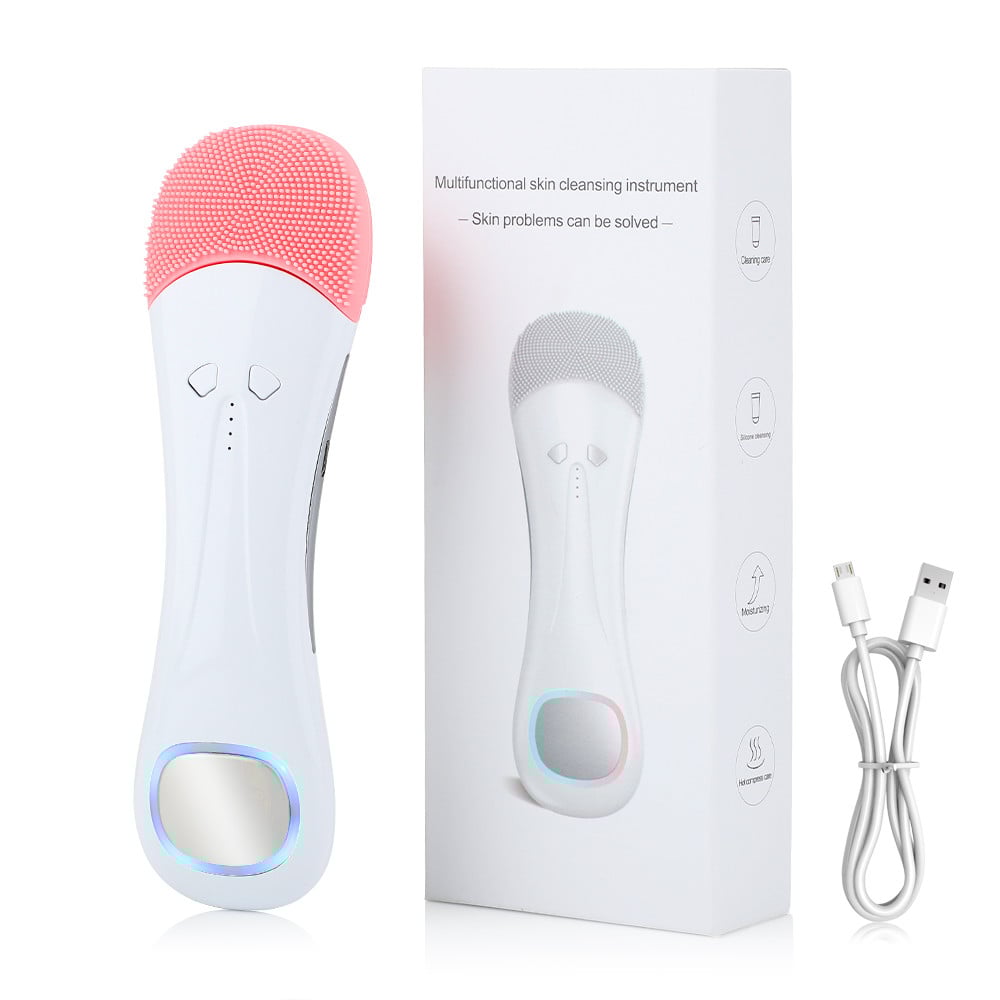 Щетка силиконовая для лица с функцией LED-терапии и нагреванием (0218)