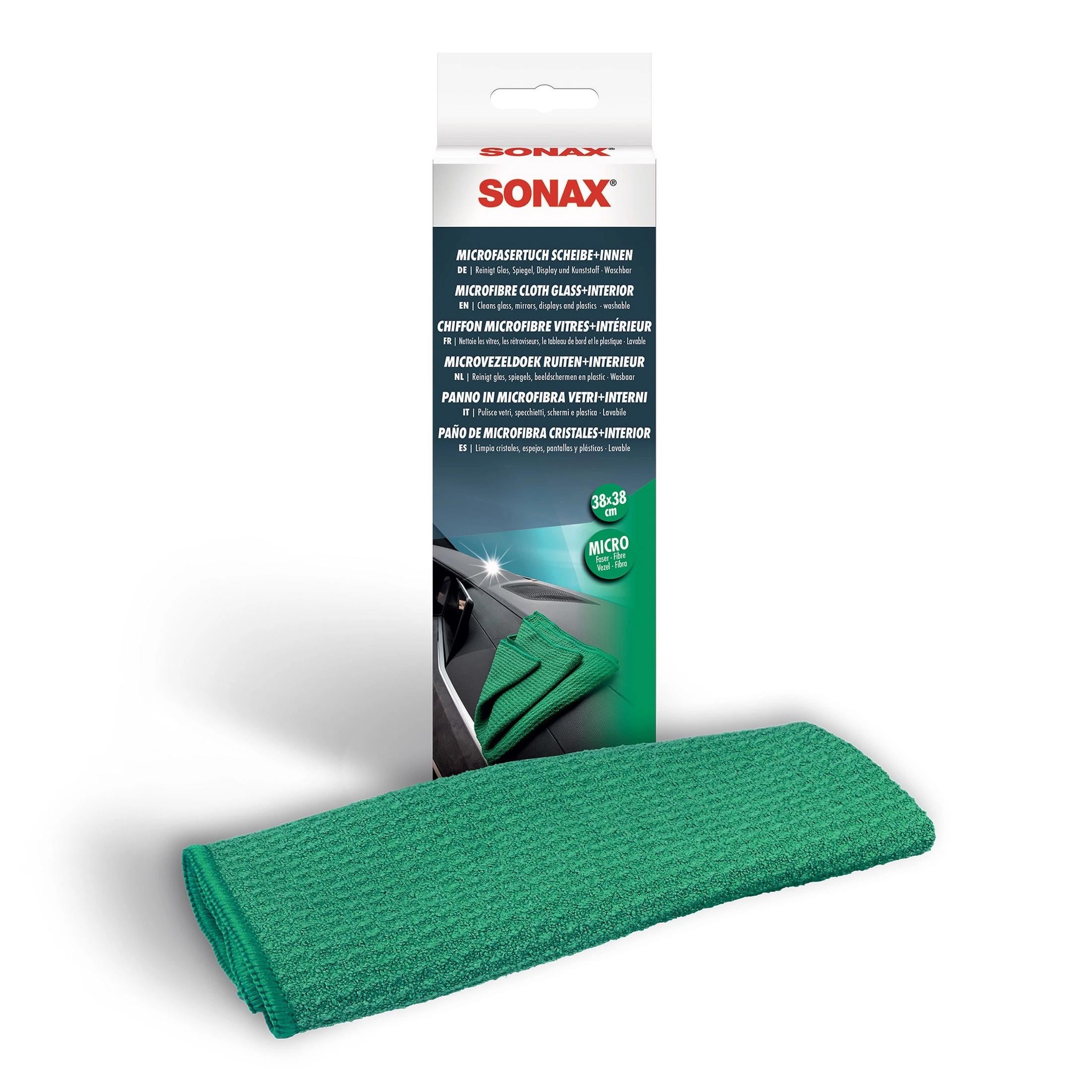 Салфетка из микрофибры Sonax для стекла и интерьера 38х38 см (176720)