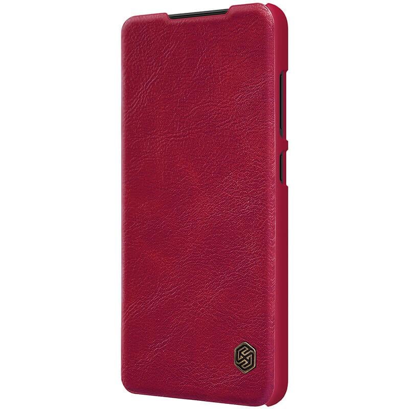 Кожаный чехол книжка Nillkin Qin series для Samsung Galaxy S22 Ultra Red