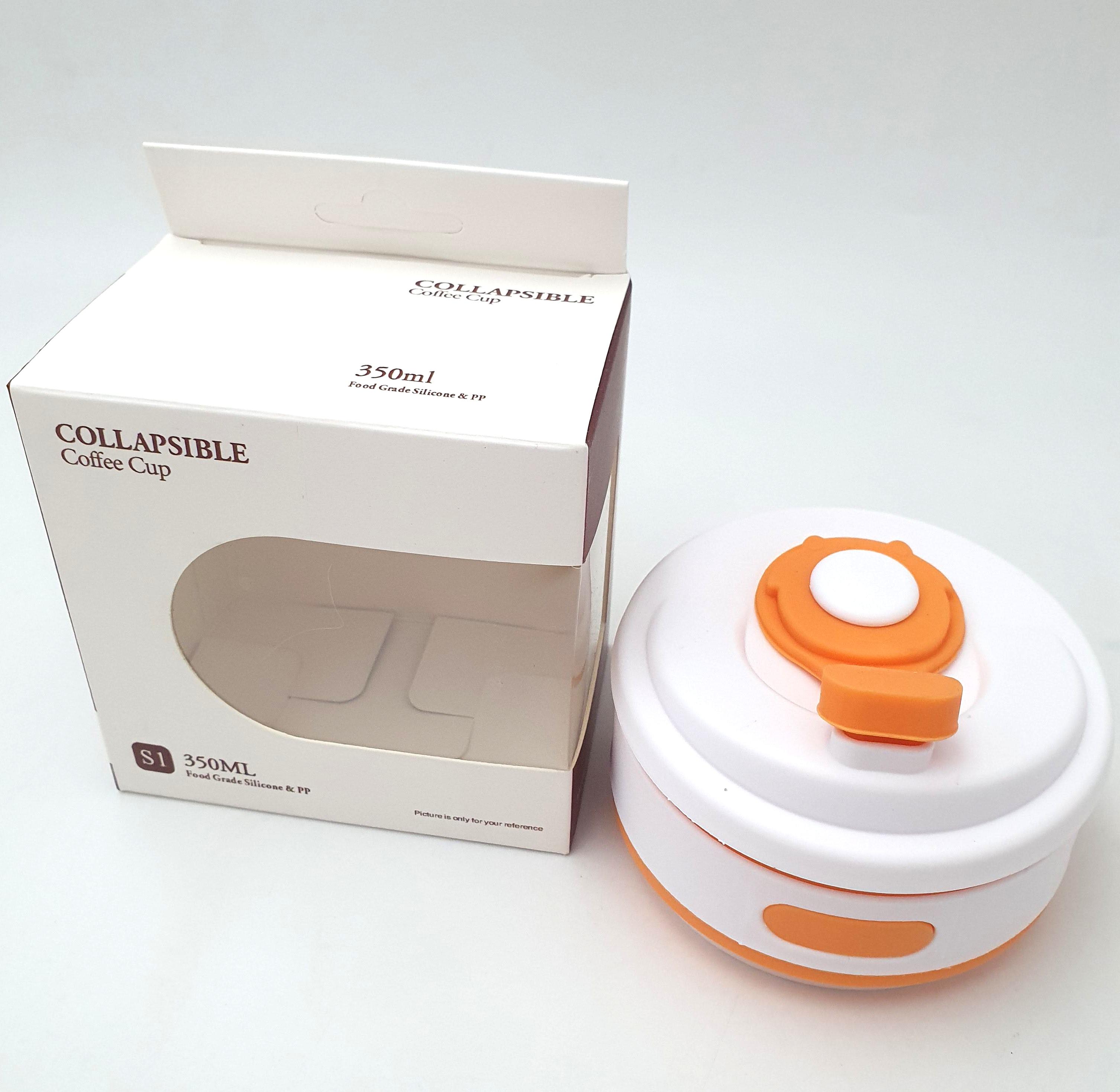 Чашка силиконовая Collapsible складная с герметичной крышкой и поилкой 350 мл Оранжевый - фото 2 Чашка силиконовая Collapsible складная с герметичной крышкой и поилкой 350 мл Оранжевый - фото 2