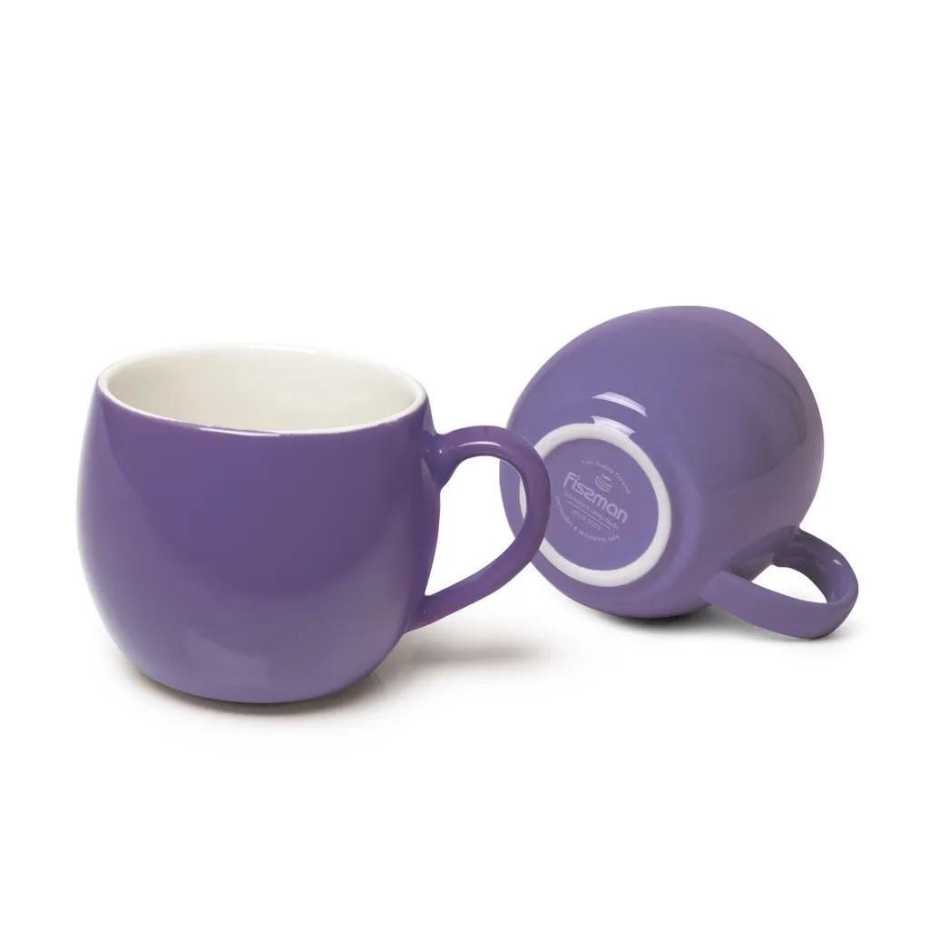 Набір чашок для напоїв Fissman з кераміки 12х8,7х8,3 см/320 мл 2 шт. (9518) - фото 2 Набір чашок для напоїв Fissman з кераміки 12х8,7х8,3 см/320 мл 2 шт. (9518) - фото 2