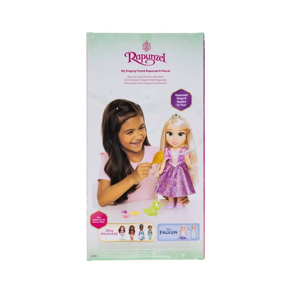 Кукла поющая Disney Princess My Singing Friend Rapunzel Doll & Pascal Figure Hair Accessories 35 см (2520769237) - фото 4