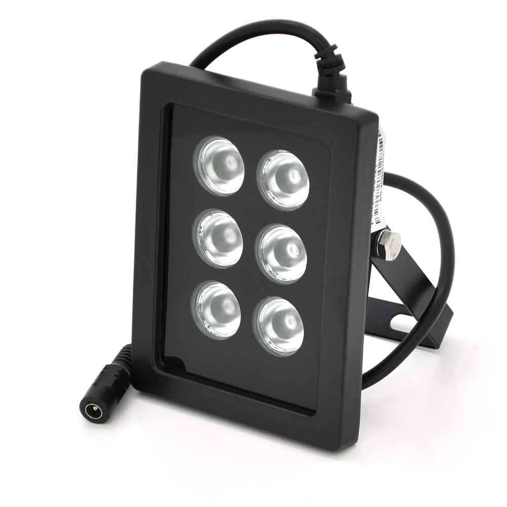 Прожектор инфракрасный VOLTRONIC GY-IR90006 6 диодов 12 В 6 Вт для видеонаблюдения ночное освещение до 70 м (33960)