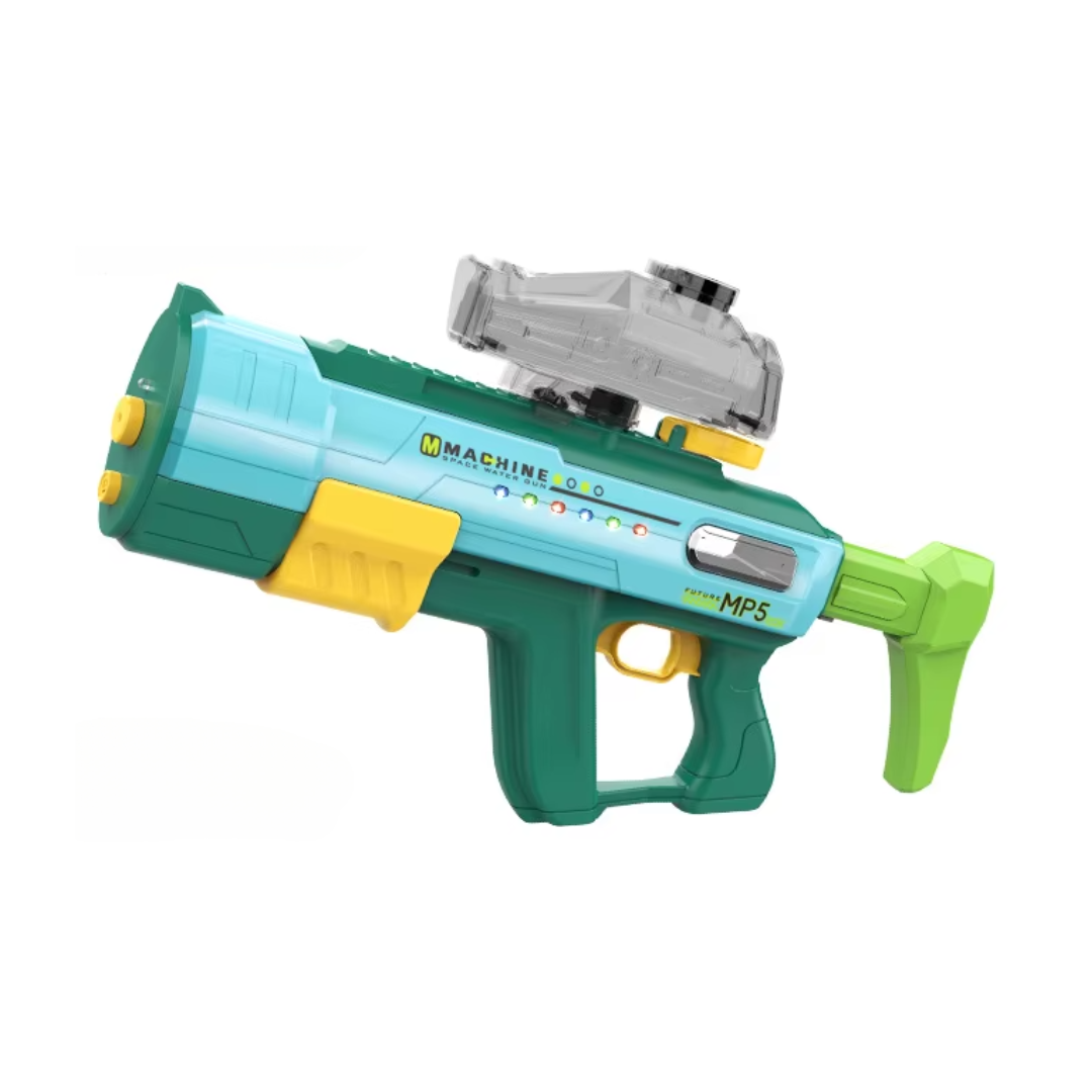 Пістолет-бластер водний потужний із підсвіткою на акумуляторі іграшковий для дітей Зелений Пістолет-бластер водний потужний із підсвіткою на акумуляторі іграшковий для дітей Зелений
