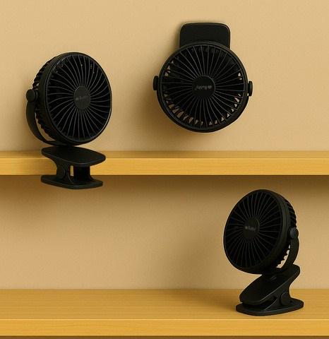 Вентилятор беспроводной с зажимом и USB зарядкой Черный - фото 10 Вентилятор беспроводной с зажимом и USB зарядкой Черный - фото 10