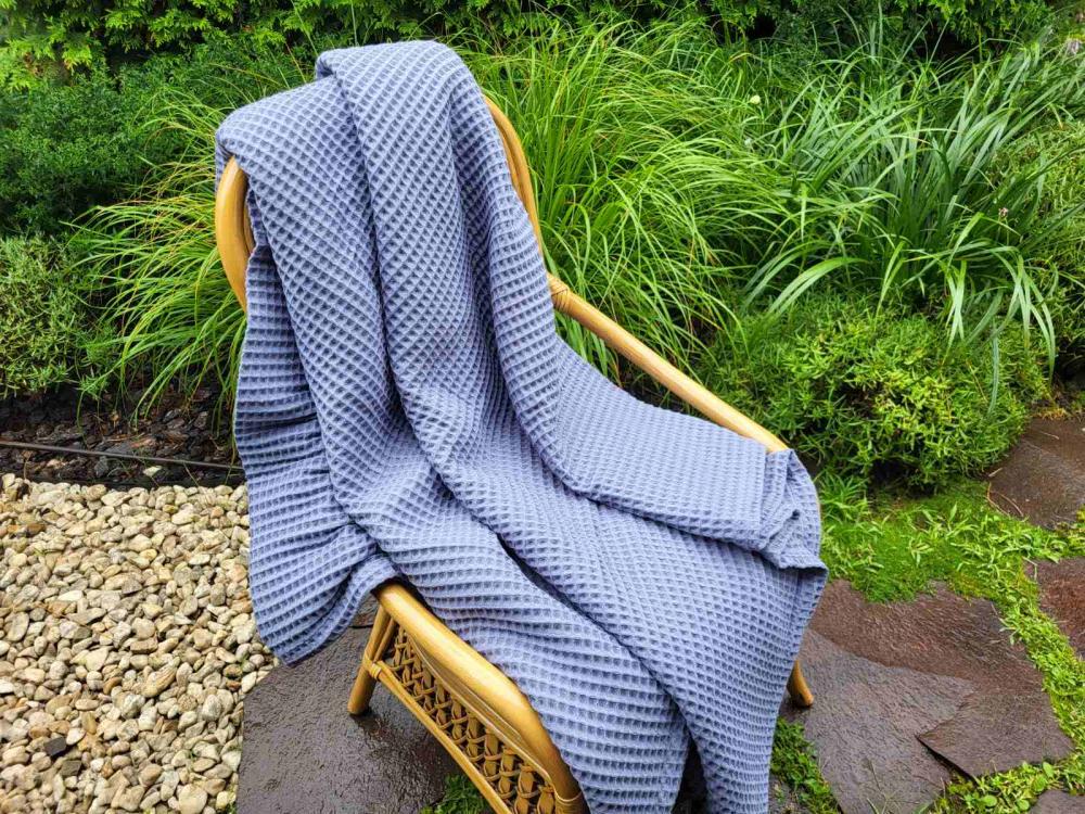 Покрывало Пике Сота 180x220 см Чернично-серый (11116)