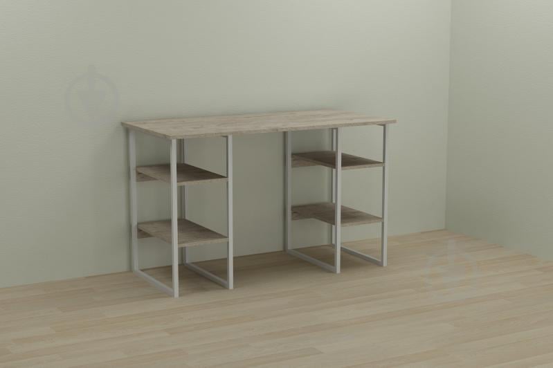 Комп'ютерний стіл Ferrum-decor Карен 75x140x60 білий ДСП Дуб Шервуд 16мм