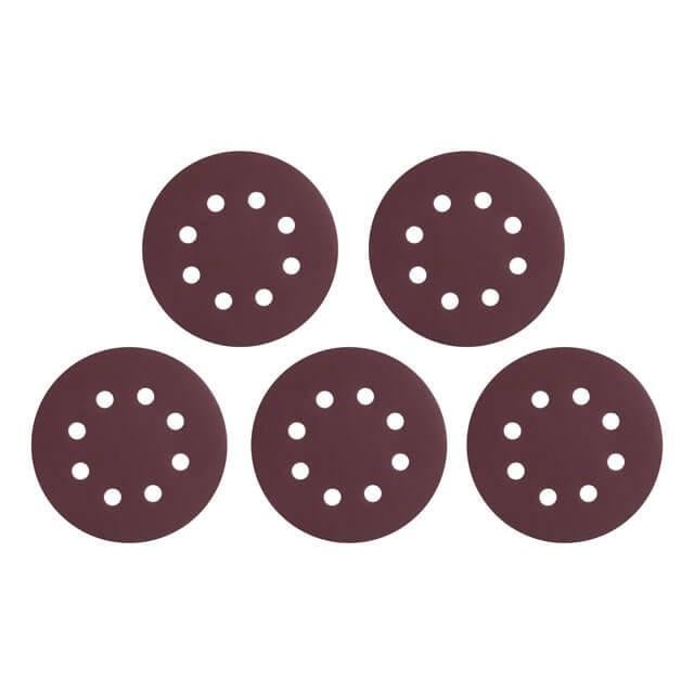 Круг наждаковий Intertool самоклеючий з отворами папір клас С 125 мм густина 140 г/м2 К320 5 од. (BT-0592)