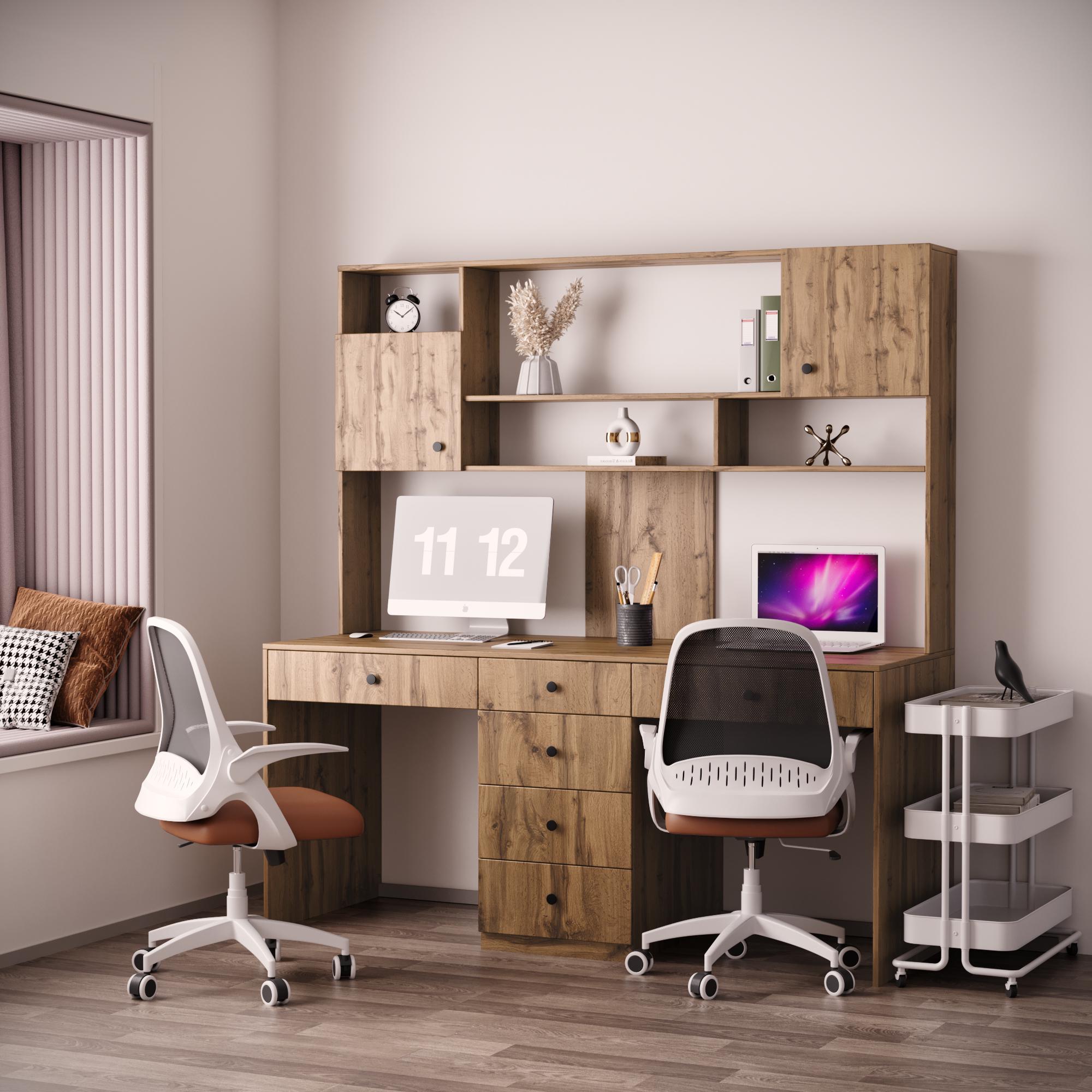 Письмовий стіл для двох СП-Твінс 1830х1800х650 мм Дуб Тахо