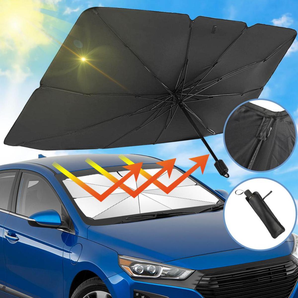 Зонт солнцезащитный Car Umbrella для лобового стекла автомобиля - фото 2