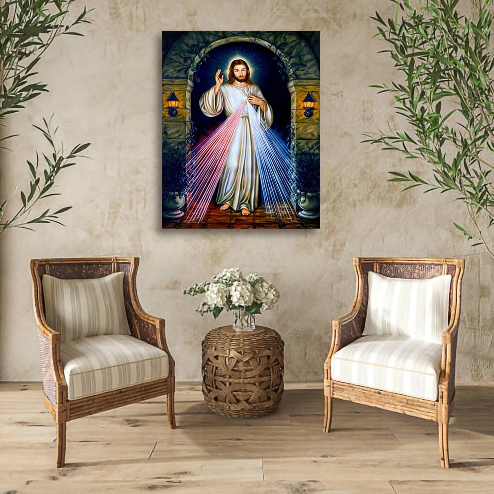 Алмазна мозаїка SHLab Боже Милосердя DIY-SP096 вишивка камінням повна викладка 40x50 см (30976) - фото 3 Алмазна мозаїка SHLab Боже Милосердя DIY-SP096 вишивка камінням повна викладка 40x50 см (30976) - фото 3