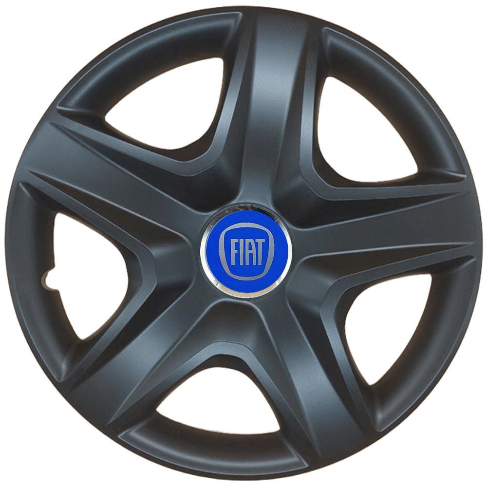 Комплект колпаков SJS R15 для Fiat Blue 340 4 шт. Черный (108265)