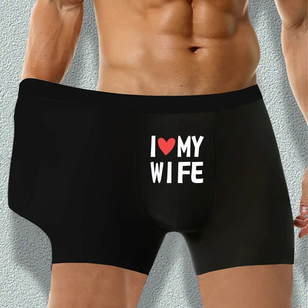 Трусы-боксеры мужские с приколом I love my wife L Черный (2825430696) - фото 2 Трусы-боксеры мужские с приколом I love my wife L Черный (2825430696) - фото 2