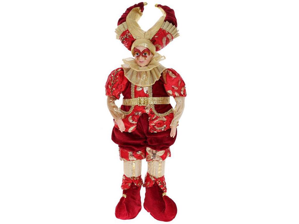 Игрушка для декора Арлекин 45 см Красный/Золото (BD-NY14-702)