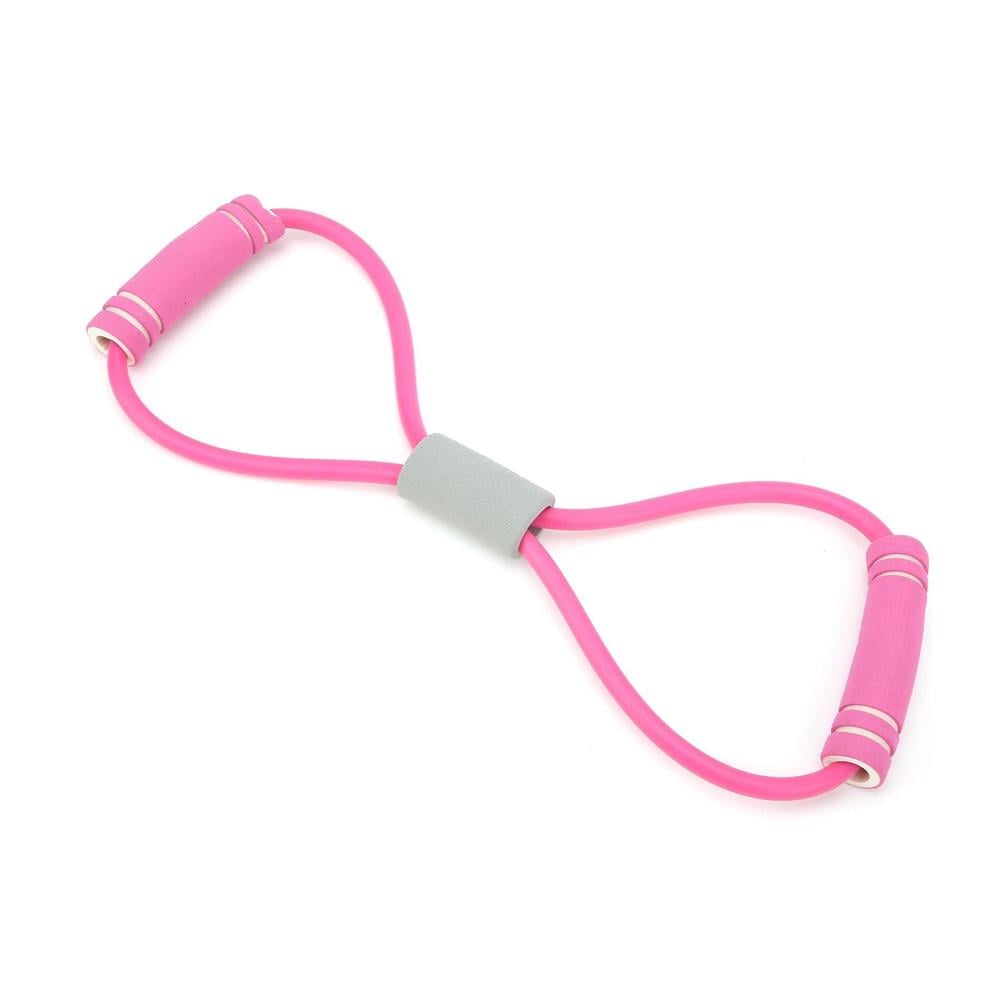 Ремень-эспандер трубчатый восьмерка для фитнеса и пилатеса Розовый (OK0095_1)