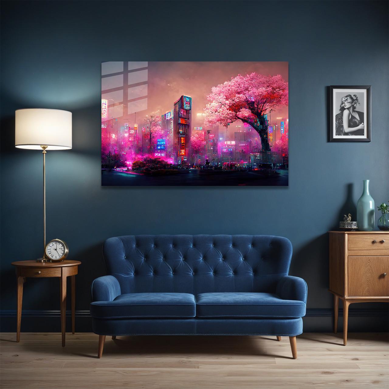 Картина на стекле NovellaPrint города в цвету 90х60 см (363.3)