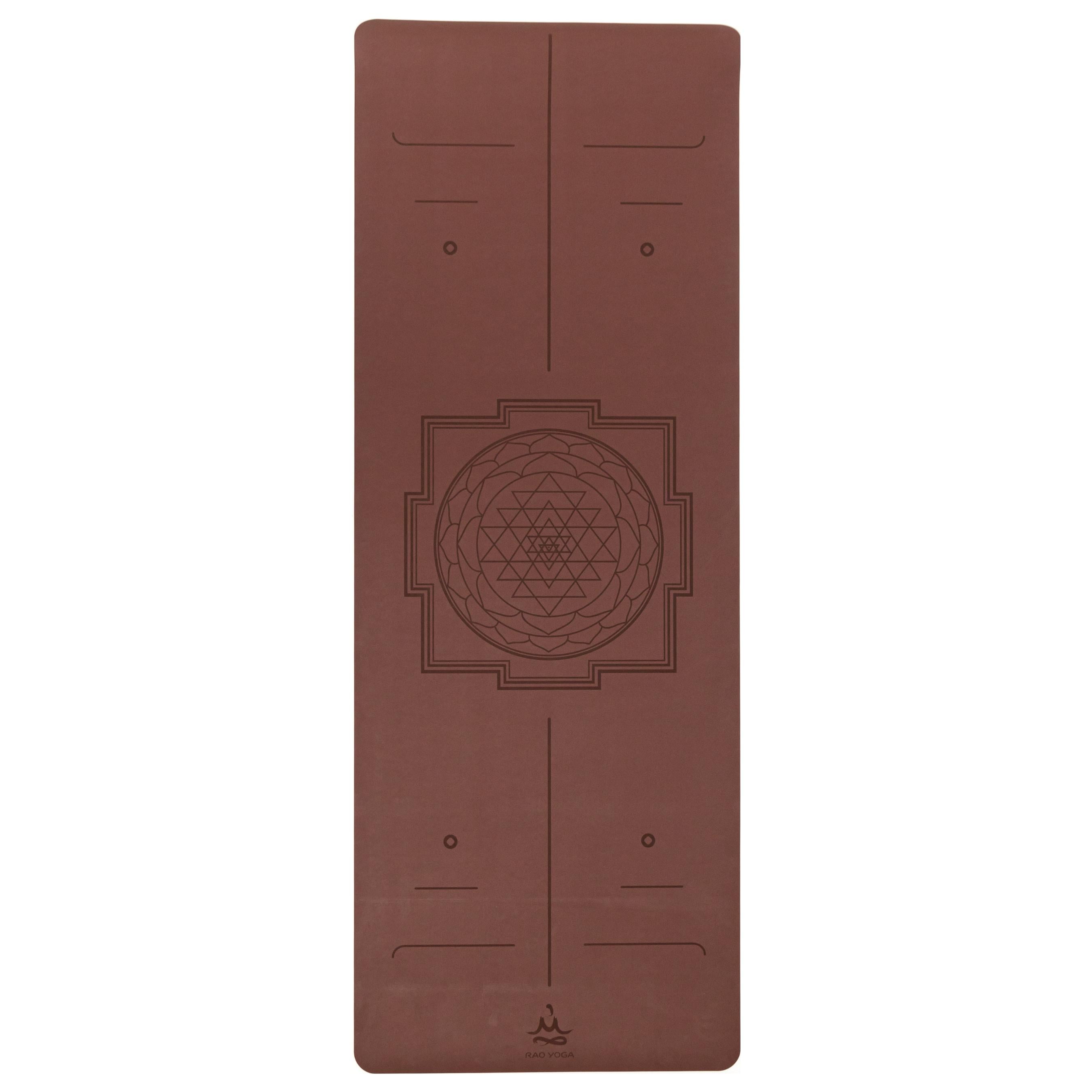 Коврик для йоги каучуковый RAO Dinesh Yantra Marsala 185x68x0,4 см (rao105DYM4)