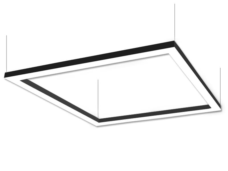 Подвесной светильник светодиодный развесной подвесной LEDUA Квадра 110-240V 144W 17300Lm 4000K 1000x1000 мм драйвер снаружи Черный (9726)