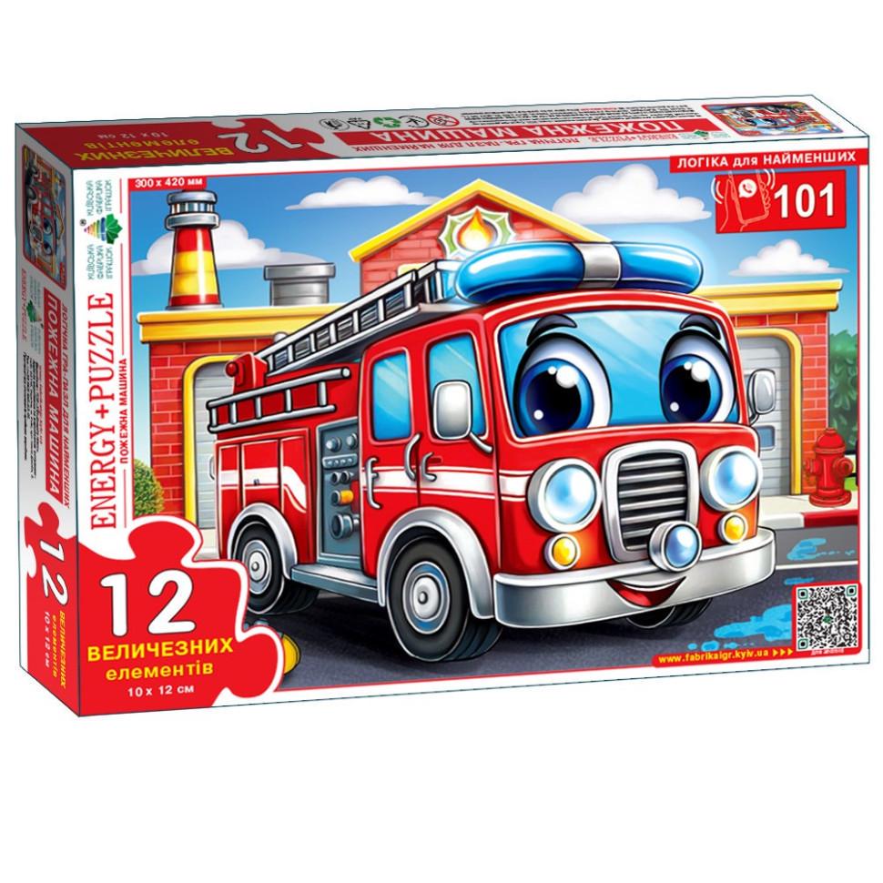 Пазл дитячий Energy Plus Пожежна машина 88205 12 великих ел.