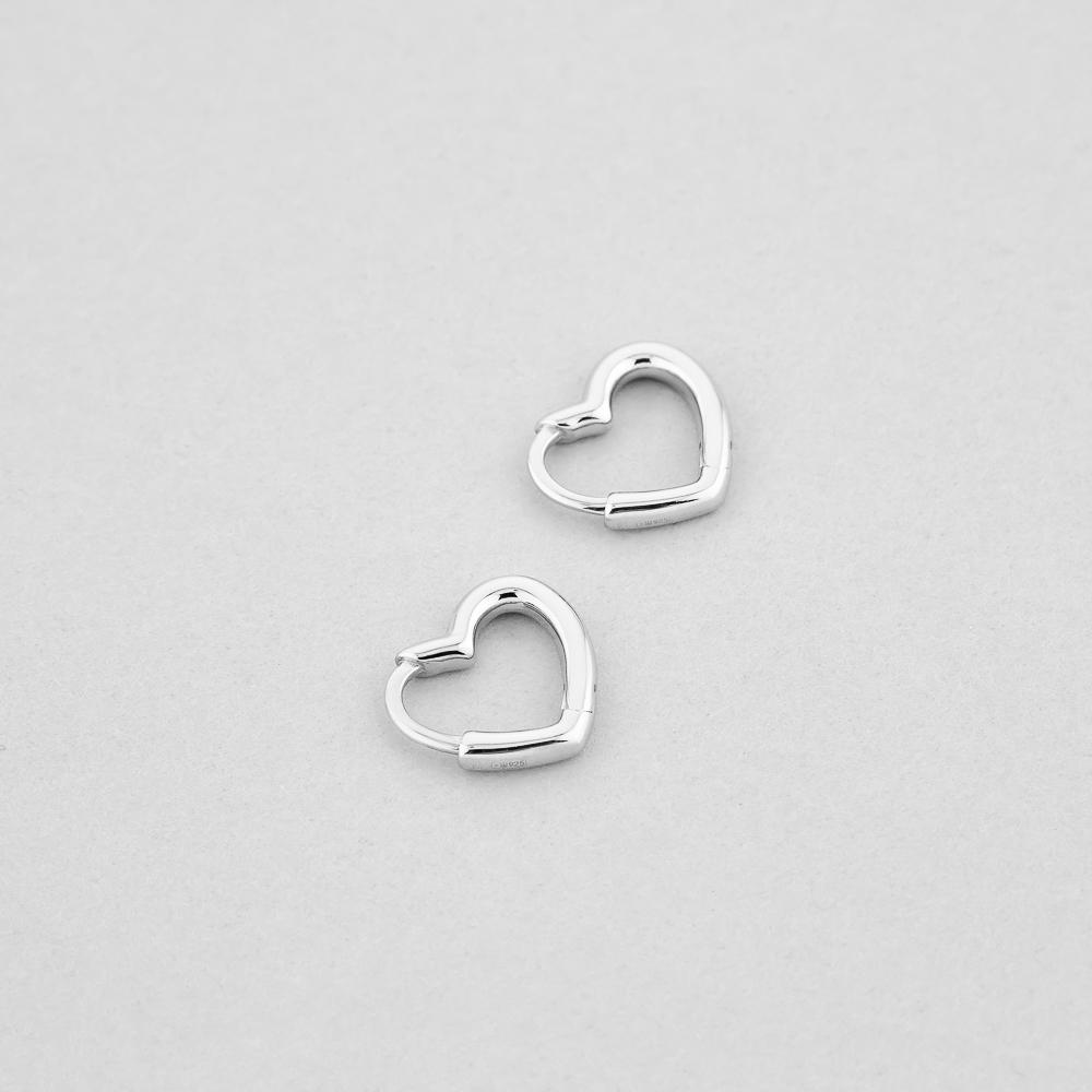 Серебряные серьги Minimal Парижская любовь (9430)