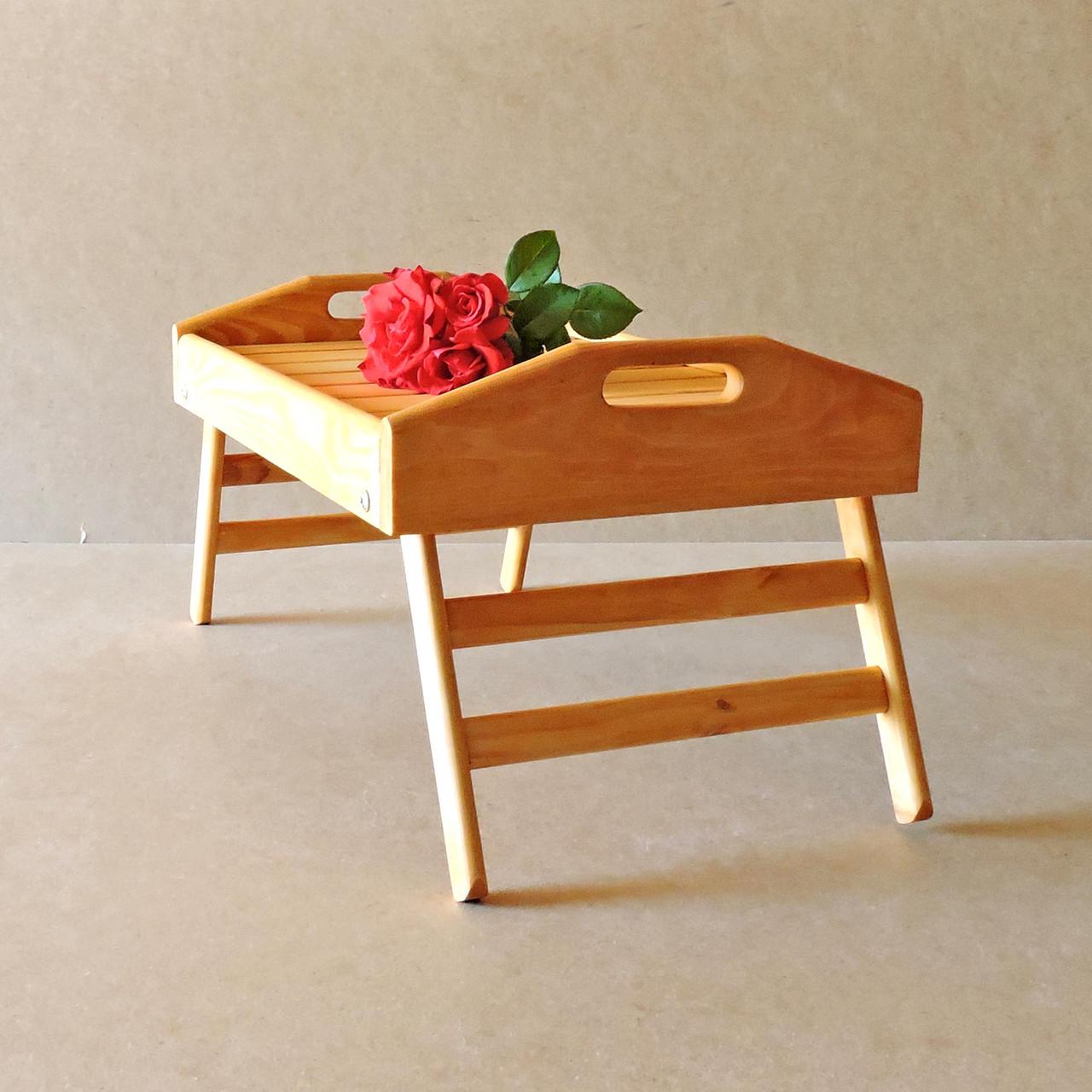 Столик-піднос для сніданку з дерева Аляска Каррі (СТП-001703) - фото 3 Столик-піднос для сніданку з дерева Аляска Каррі (СТП-001703) - фото 3