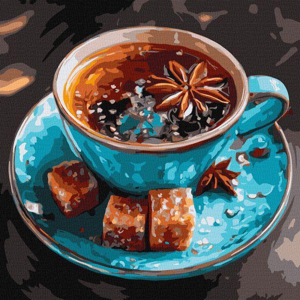 Картина по номерам Ideyka Чай с анисом 40x40 см (Id-KHO5748)