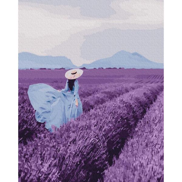 Картина по номерам Brushme Прогулка в лавандовом поле (GX25441)