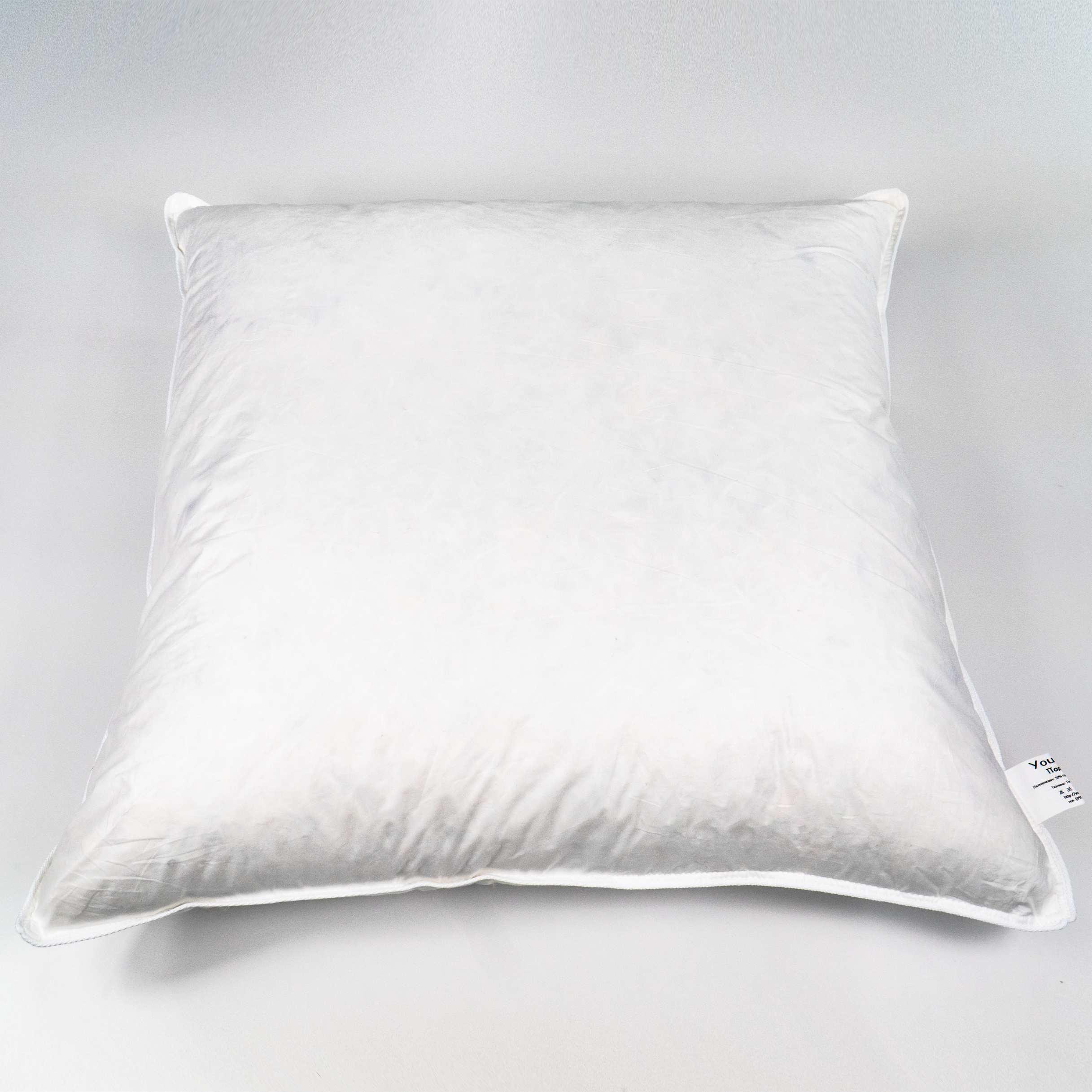 Подушка пуховая YouStar Батист 60x60 см Белый (pbat-60x60-p50-white)