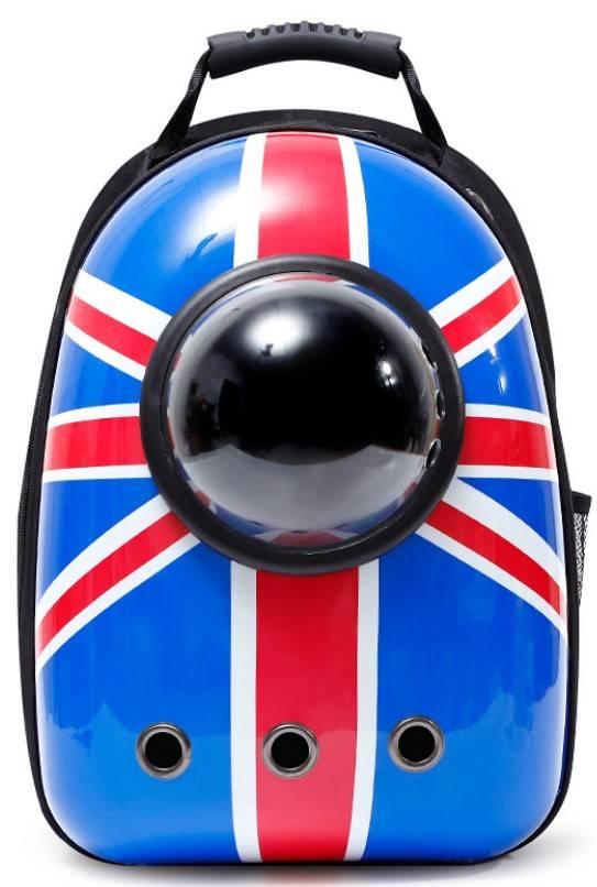 Рюкзак для переноски животных CosmoPet для кошек и собак с иллюминатором (British)