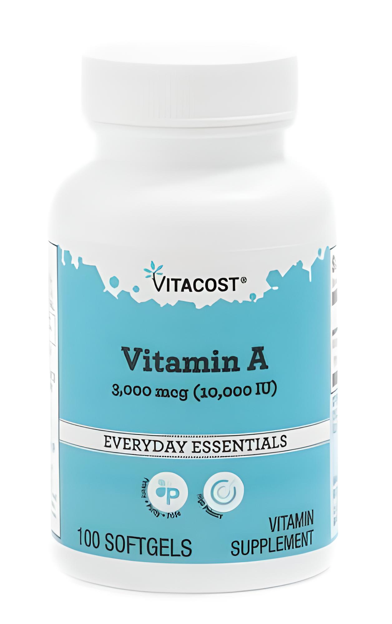 Вітамін А Vitacost 3000 мкг 100 гелевих капсул (844197026296) • Краща ...