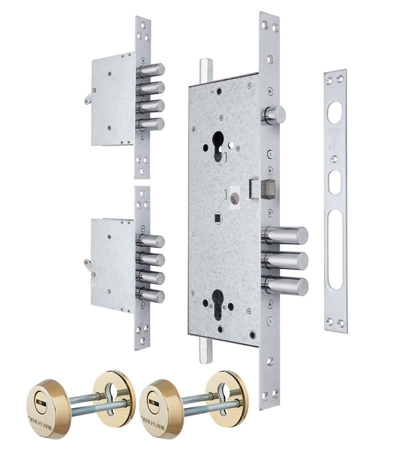 Замок двухсистемный Mul-t-lock DIN+DIN 415G Bright Brass (1705781650)