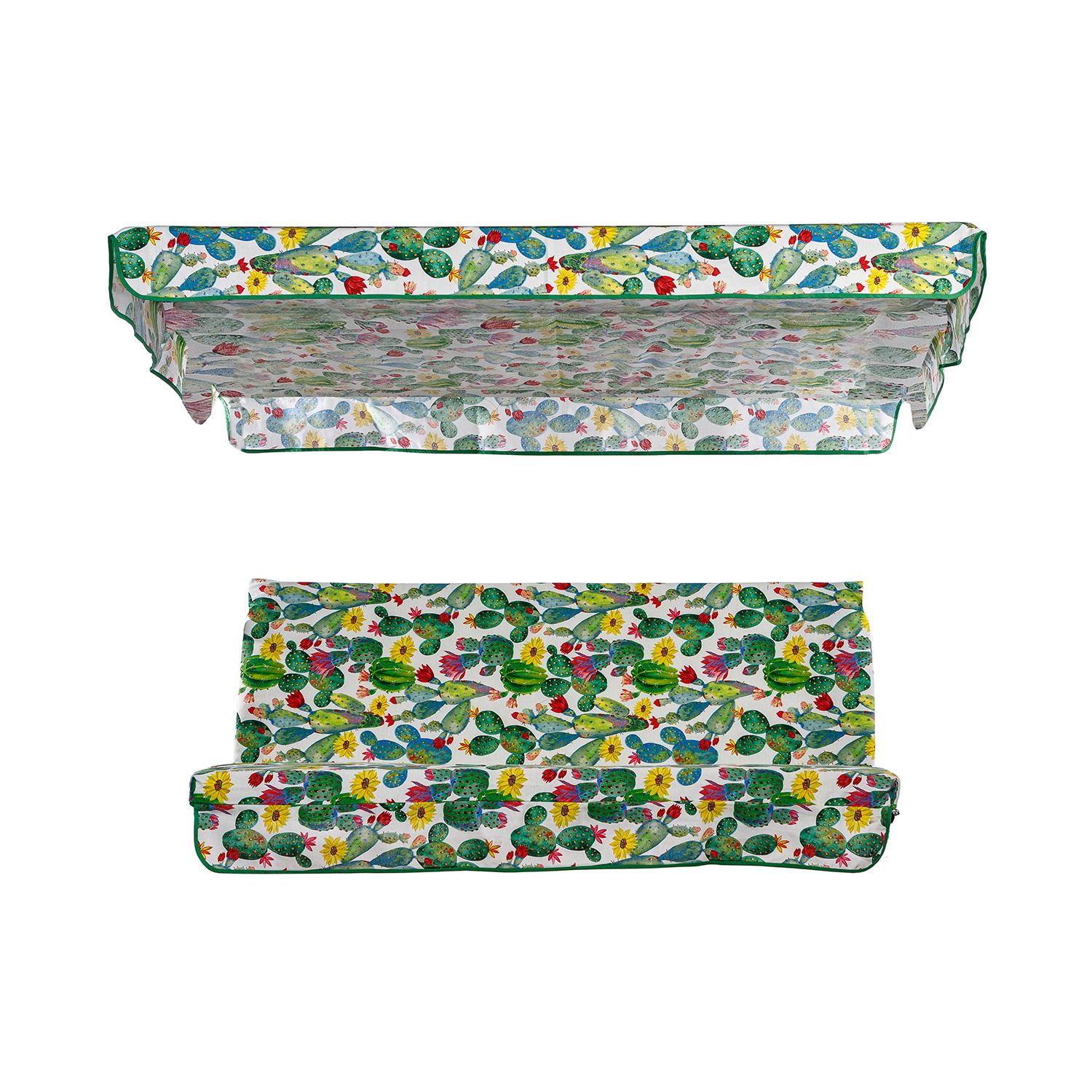 Комплект к качелям Ost-Fran PARIGI ткань Тампико кактусы 150x106x7 см (3779)