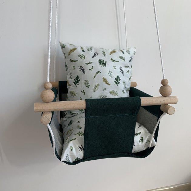 Дитяча гойдалка Infancy Папороть Темно-зелена (9900242) - фото 4 Дитяча гойдалка Infancy Папороть Темно-зелена (9900242) - фото 4