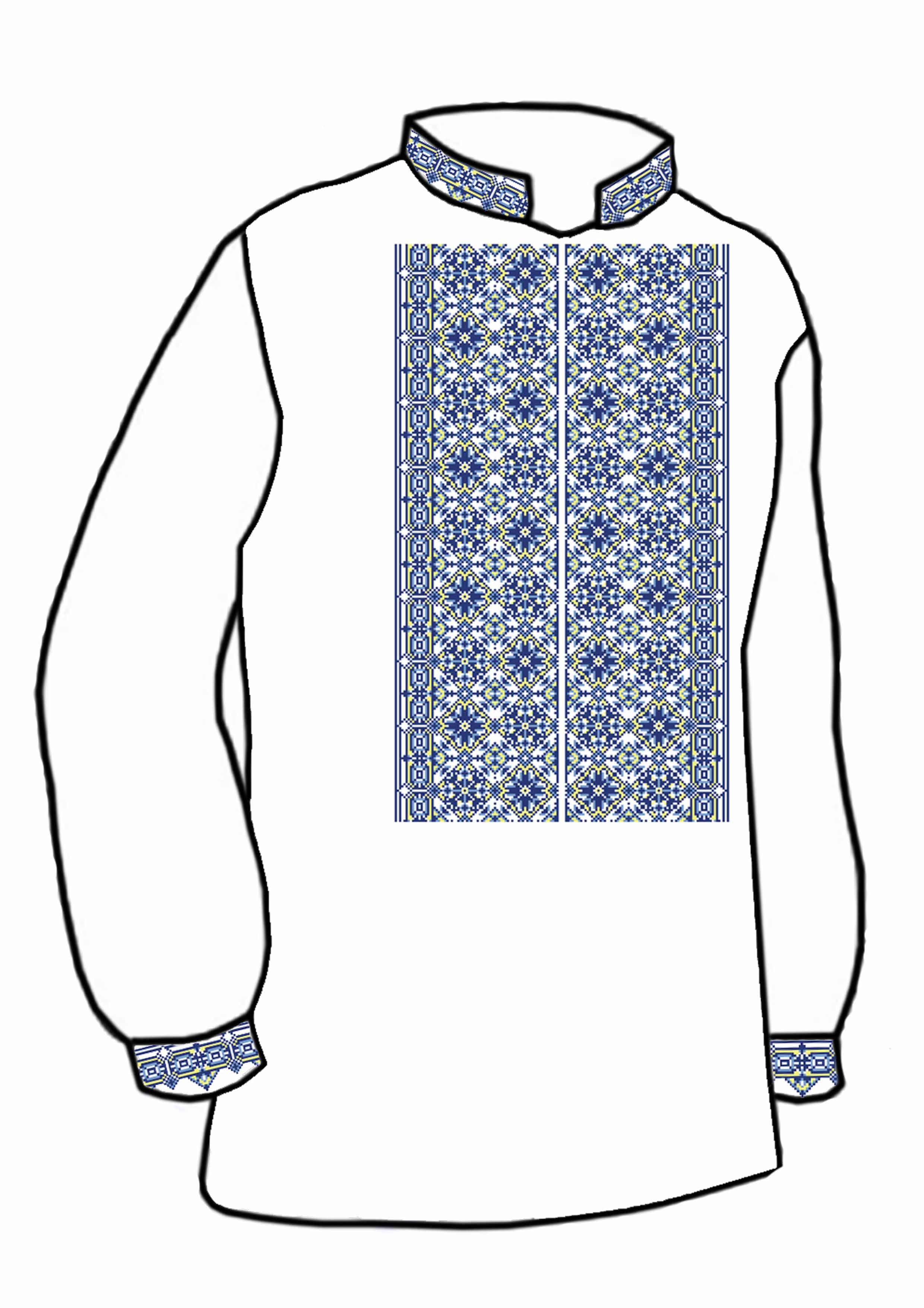 Заготовка для вишивки нитками або бісером/сорочка чоловіча не пошита СЧД-195 домоткане полотно Заготовка для вишивки нитками або бісером/сорочка чоловіча не пошита СЧД-195 домоткане полотно