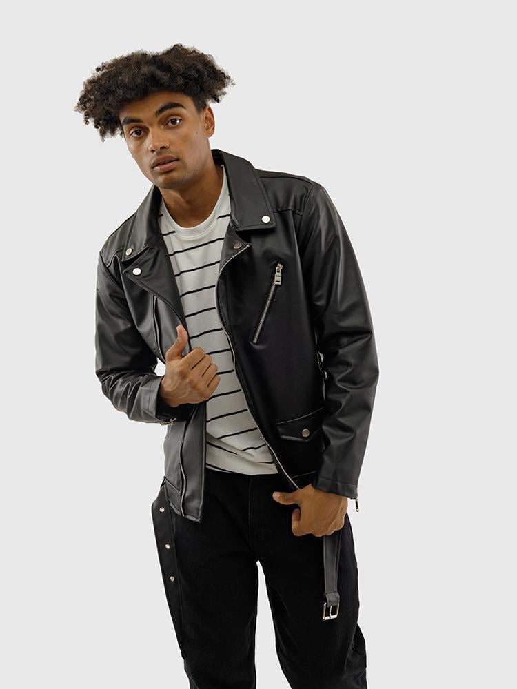 Куртка косуха чоловіча р. 42 Чорний (ЦБ-00227315)