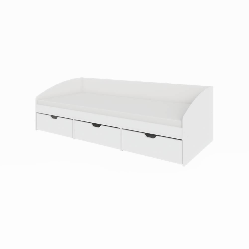 Ліжко односпальне з ящиками Еверест Комфорт 3 193х84х59 см Німфея Альба (DTM-5726)