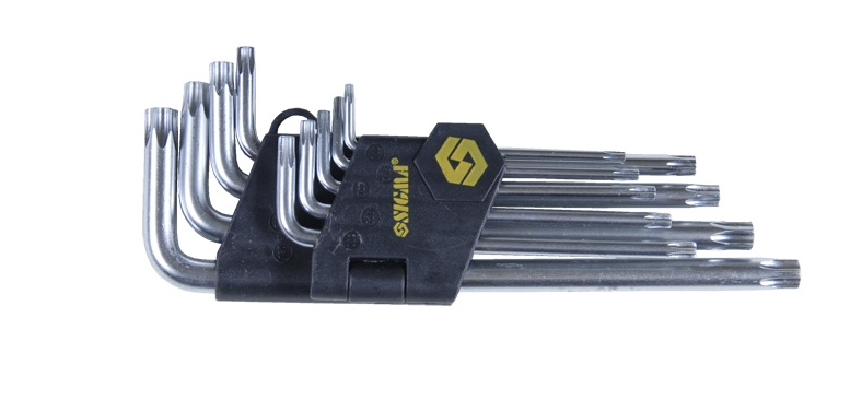 Набор ключей Sigma TORX T10-T50 мм CrV длинные с отверстием 9 шт. (4022231)